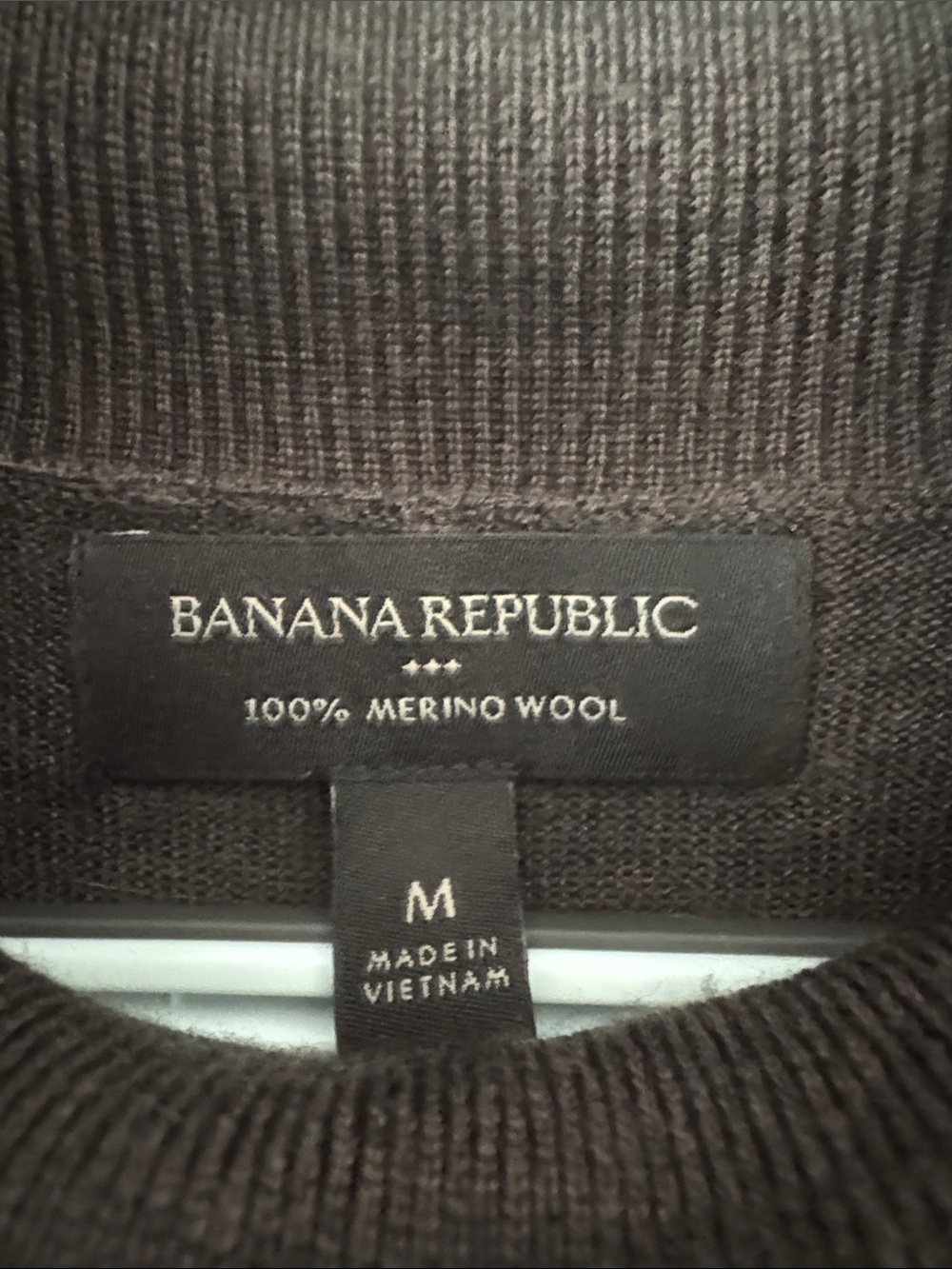 Banana Republic 100% Merino Wool Brown Cowl Turtleneck Sweater Medium - Picture 2 of 7